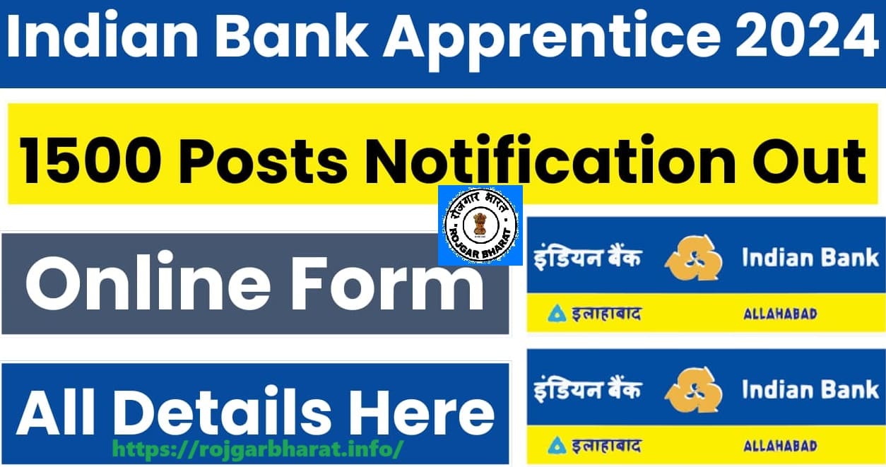 Indian Bank Apprentices(IBP)Recruitment Online Form 2024